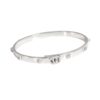 Gucci Running G Diamond Slim Bangle in 18 White Gold 0.41 CTW