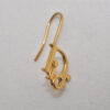 Authentic Christian Dior Logo Motif Clip-On Earrings Gold Tone 3Set CD 0465K