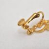 Authentic Christian Dior Logo Motif Clip-On Earrings Gold Tone 3Set CD 0465K