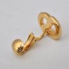 Authentic Christian Vintage Clip-On Dior Earrings Gold Plating CD 0502J