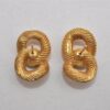 Authentic Christian Dior Vintage Earrings Rhinestone Gold Tone CD 0573K