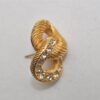 Authentic Christian Dior Vintage Earrings Rhinestone Gold Tone CD 0573K