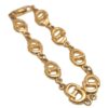 Authentic Christian Dior Vintage Logo Motif Chain Bracelet Gold Tone CD 0575K