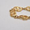 Authentic Christian Dior Vintage Logo Motif Chain Bracelet Gold Tone CD 0575K