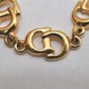 Authentic Christian Dior Vintage Logo Motif Chain Bracelet Gold Tone CD 0575K