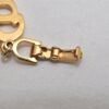 Authentic Christian Dior Vintage Logo Motif Chain Bracelet Gold Tone CD 0575K