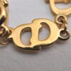 Authentic Christian Dior Vintage Logo Motif Chain Bracelet Gold Tone CD 0575K