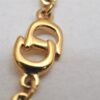 Authentic Christian Dior Vintage Logo Motif Chain Bracelet Gold Tone CD 0575K