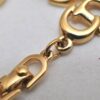 Authentic Christian Dior Vintage Logo Motif Chain Bracelet Gold Tone CD 0575K