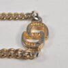 Authentic Christian Dior Chain Bracelet Rhinestone Gold Tone CD 0665L