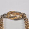 Authentic Christian Dior Chain Bracelet Rhinestone Gold Tone CD 0665L