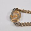 Authentic Christian Dior Chain Bracelet Rhinestone Gold Tone CD 0665L