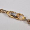 Authentic Christian Dior Chain Bracelet Rhinestone Gold Tone CD 0665L