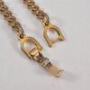 Authentic Christian Dior Chain Bracelet Rhinestone Gold Tone CD 0665L