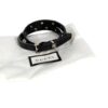 Gucci Black Leather Double Wrap Bracelet with Feline Heads & Studs