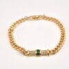 Authentic Christian Dior Chain Bracelet Rhinestone Gold Tone CD 1328L