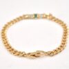 Authentic Christian Dior Chain Bracelet Rhinestone Gold Tone CD 1328L