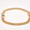 Authentic Christian Dior Chain Bracelet Rhinestone Gold Tone CD 1328L