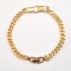 Authentic Christian Dior Chain Bracelet Rhinestone Gold Tone CD 1328L