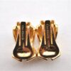 Authentic Christian Dior Rhinestone Clip-On Earrings Gold Plating CD 1380G