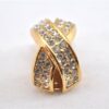 Authentic Christian Dior Rhinestone Clip-On Earrings Gold Plating CD 1380G