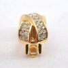 Authentic Christian Dior Rhinestone Clip-On Earrings Gold Plating CD 1380G