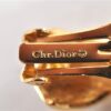 Authentic Christian Dior Rhinestone Clip-On Earrings Gold Plating CD 1380G