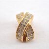 Authentic Christian Dior Rhinestone Clip-On Earrings Gold Plating CD 1380G