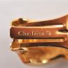 Authentic Christian Dior Rhinestone Clip-On Earrings Gold Plating CD 1380G