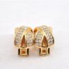 Authentic Christian Dior Rhinestone Clip-On Earrings Gold Plating CD 1380G