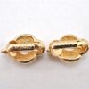 Authentic Christian Dior Rhinestone Clip-On Earrings Gold Plating CD 1405G