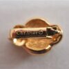 Authentic Christian Dior Rhinestone Clip-On Earrings Gold Plating CD 1405G