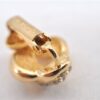 Authentic Christian Dior Rhinestone Clip-On Earrings Gold Plating CD 1405G