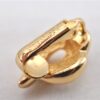 Authentic Christian Dior Rhinestone Clip-On Earrings Gold Plating CD 1405G