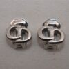 Authentic Christian Dior Clip-On Earrings Silver Tone CD 1996J