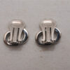 Authentic Christian Dior Clip-On Earrings Silver Tone CD 1996J