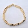 Authentic Christian Dior CD Logo Bracelet Gold Tone 2781F