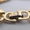 Authentic Christian Dior CD Logo Bracelet Gold Tone 2781F