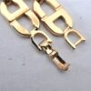 Authentic Christian Dior CD Logo Bracelet Gold Tone 2781F