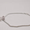 Authentic Christian Dior Rhinestone Chain Bracelet Silver Pink CD 3503I