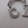 Authentic Christian Dior Rhinestone Chain Bracelet Silver Pink CD 3503I