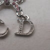 Authentic Christian Dior Rhinestone Chain Bracelet Silver Pink CD 3503I