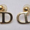 Authentic Christian Dior Vintage Earrings Gold Tone CD 3504I