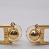 Authentic Christian Dior Vintage Earrings Gold Tone CD 3504I