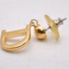 Authentic Christian Dior Vintage Earrings Gold Tone CD 3504I