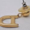 Authentic Christian Dior Vintage Earrings Gold Tone CD 3504I