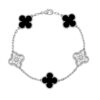 Camilla Diamond Bracelet – Silver + Black