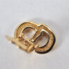 Authentic Christian Dior Clip-On Earrings Rhinestone Gold Plated CD 4346K