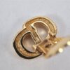 Authentic Christian Dior Clip-On Earrings Rhinestone Gold Plated CD 4346K