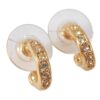 Authentic Christian Dior Vintage Rhinestone Earrings Gold Tone CD 4349K